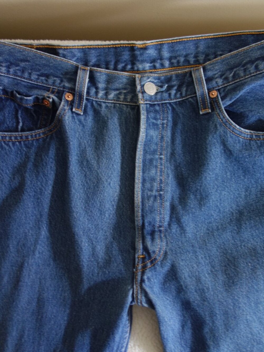 LEVI’S 501 Button Fly Blue Jeans 36 x 34